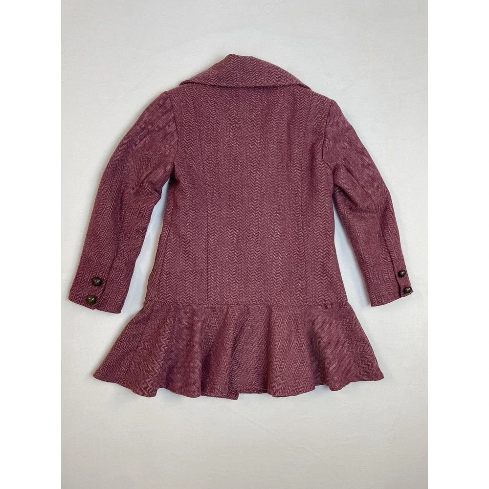 Vintage Stuff by Hilary Duff Girls Y2K Peacoat‎ Herringbone Wool Blend Jacket M